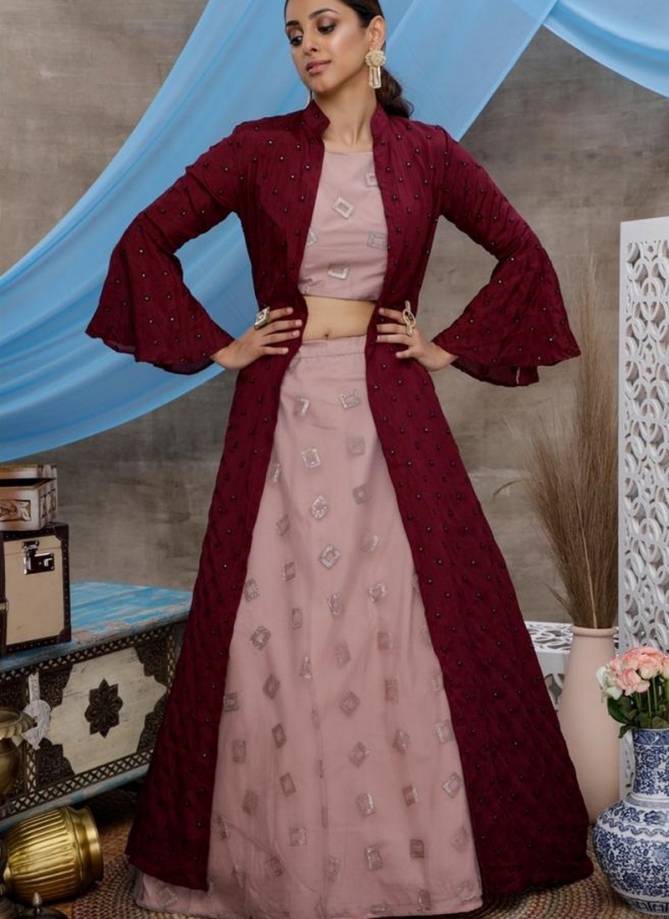 KHUSHBOO FASHION Bridesmaid Vol-7 Designer Fancy Party And Wedding Wear Thread With Sequence Embroidery Work Indo Western Designer Fancy Lehenga Choli Collection